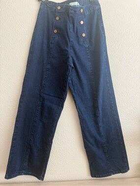 Belle poque Denim Jeans - Navy Blue